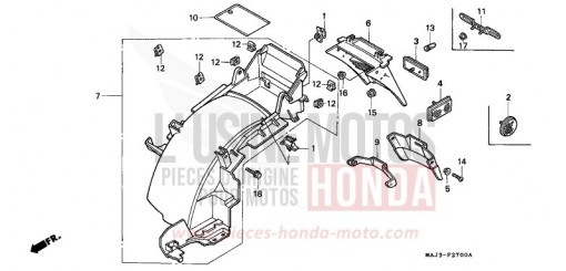 KOTFLUEGEL, HINTEN ST1100AT de 1996